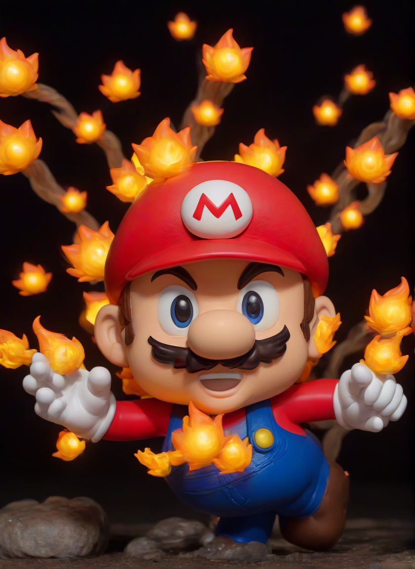 <lora:PE_FunkoPopStyle:1> PEPopFigure, funko pop,
super mario, at night, fire trails,
masterpiece, high resolution, octance 4k, high detail,