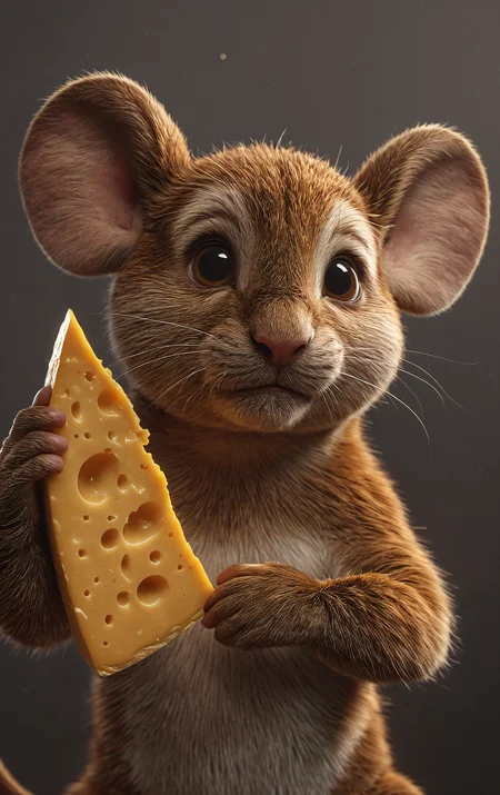 cinematic film still Mighty Mouse,cinematic reenactment,holding a large wedge of cheddar cheese above his head,flexing,smiling,glow effects,godrays,Hand drawn,render,8k,octane render,cinema 4d,blender,dark,atmospheric 4k ultra detailed,cinematic,Sharp focus,big depth of field,Masterpiece,colors,3d octane render,4k,concept art,trending on artstation,hyperrealistic,Vivid colors,extremely detailed CG unity 8k wallpaper,trending on CGSociety,Intricate,High Detail,dramatic,, Ultra-HD-details . shallow depth of field, vignette, highly detailed, high budget, bokeh, cinemascope, moody, epic, gorgeous, film grain, grainy