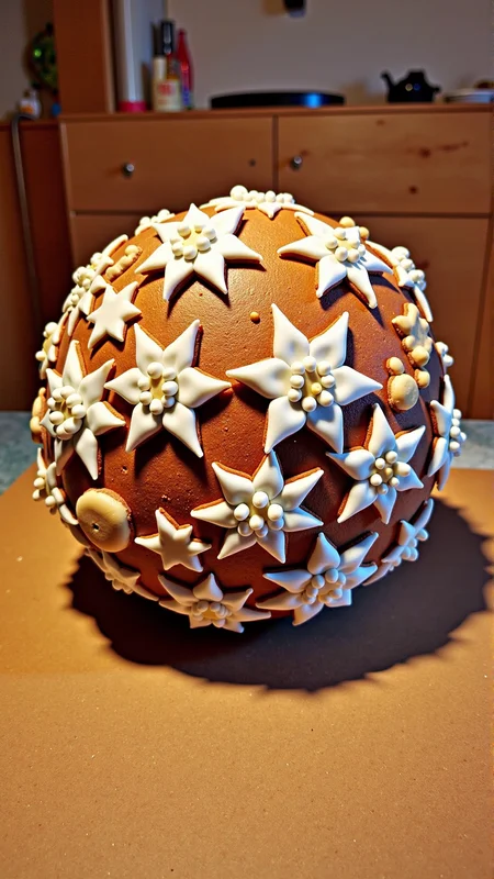 GingerbreadStyle and made entirely out of gingerbread and frosting, a Meteorite
<lora:GingerbreadStyleFlux:0.9>