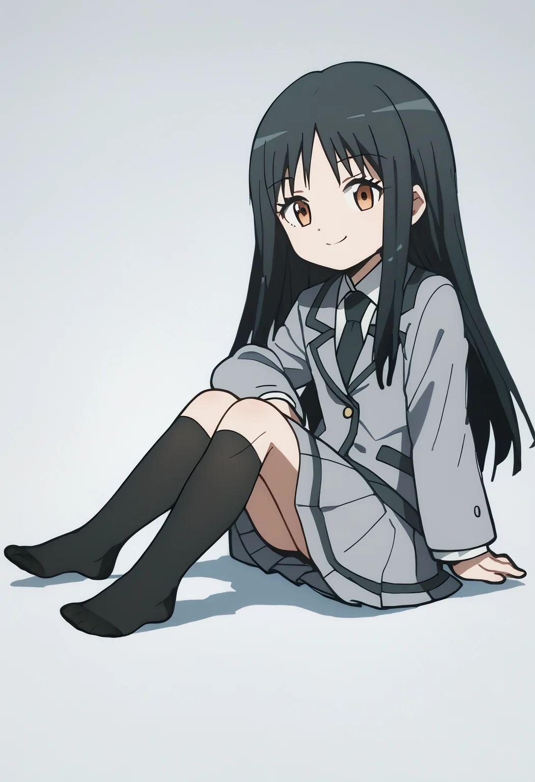 score_9,score_8_up,score_7_up,score_anime,
<lora:BraveFrontierPDCAME PixelArt:1>,full portrait || chibi,white background,
<lora:Yukiko Kanzaki v2>,
yukiko kanzaki,1girl,brown eyes,black hair,long hair,
school uniform,grey jacket,white shirt,black necktie,grey skirt,black legwear,
sitting,smile,closed mouth,