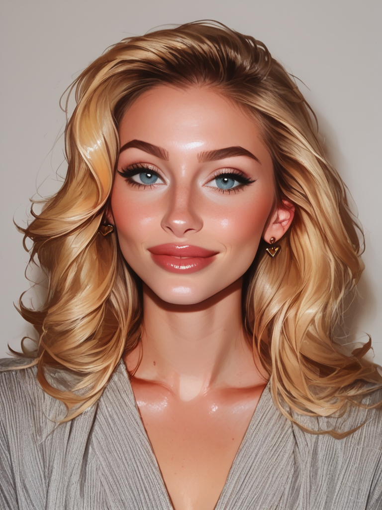 Score_9, score_8_up, score_7_up, realistic, <lora:Big_Nose_Ladies:.8>bignoselady, large nose, aquiline, 1girl, solo, jewelry, realistic, earrings, blonde hair, heart earrings,