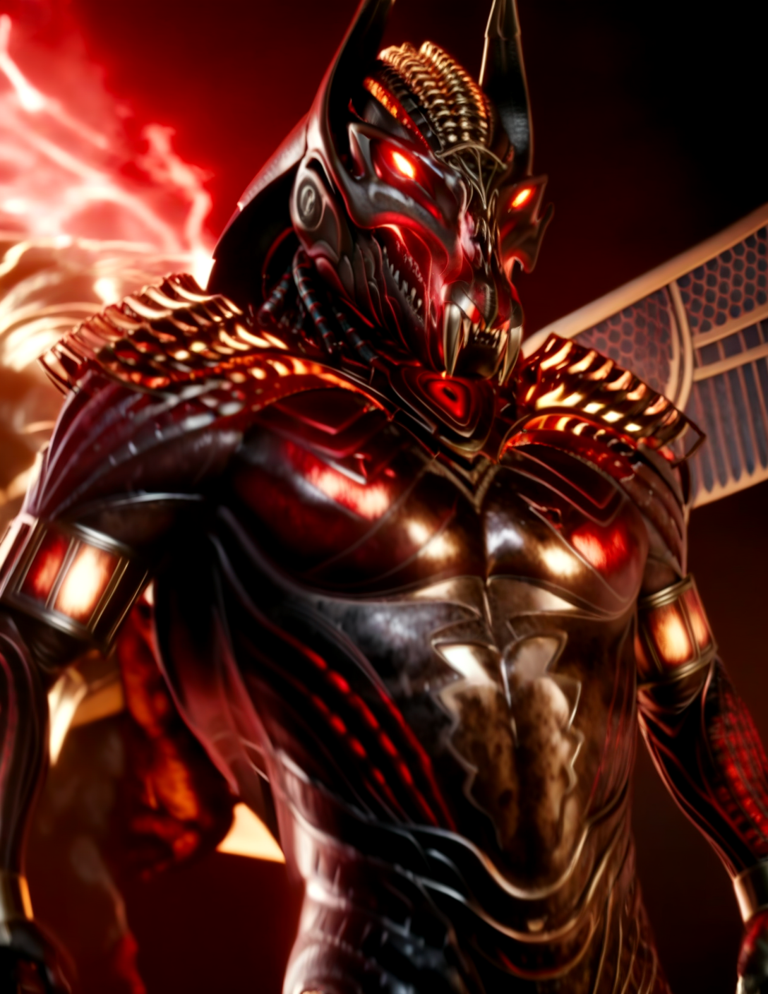 score_9, score_8_up, score_7_up,
<lora:Set_(Gods_of_Egypt)_(SDXL)_(AD):1> Set, Gods of Egypt, muscular, robot, mecha, sleek metal body, glowing red eyes, enhanced body, 
8K, In'ei, perfect depth of field, chiaroscuro, volumetric lighting, clear_eyes, crisp details, cinematic lighting, cinematic masterpiece, 
dynamic action pose, detailed background, photographic realism, masterclass 8K Uneal 5 CGI render, evil, villain, fight, damaged temple, golden light, perfect proportions, perfect hands, 
BREAK zPDXL,