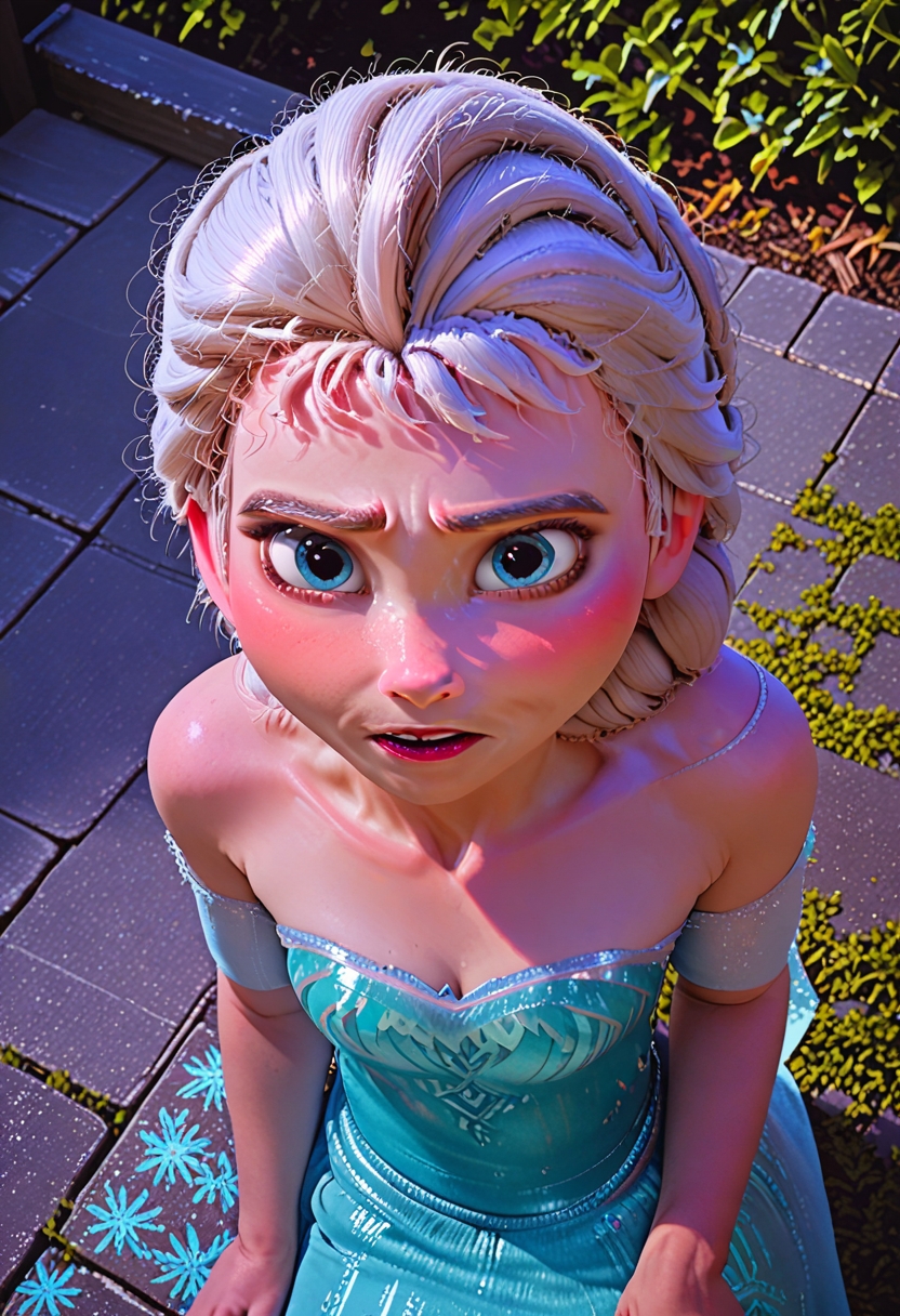 score_9, score_8_up, score_7_up, score_6, score_5, score_4, source_cartoon, realistic,((elsa \(frozen\))) rating_questionable , <lora:princess_rc_pony_v2:0.8> <lora:incase_style_v3-1_ponyxl_ilff:0.8> <lora:Liking_Masturbation-000014:0.8> 5h3m4strb8, from above,looking in awe,