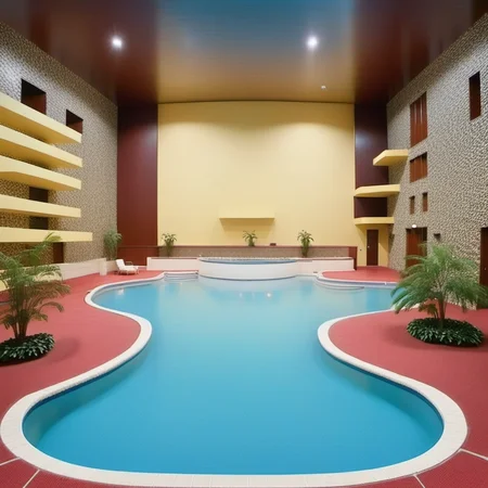 swimming pool in a hotel lobby, hill
<lora:Liminal_Spaces_XL:1>