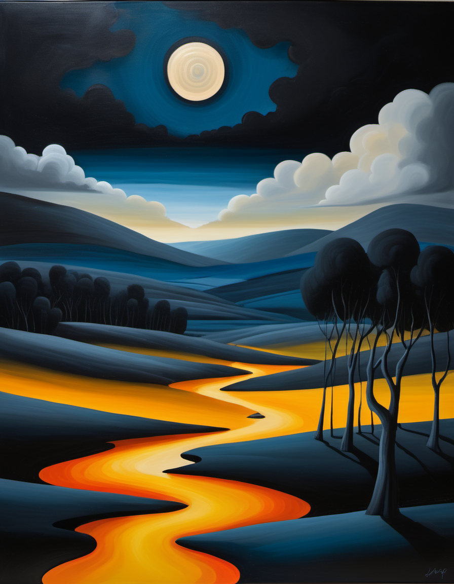 surreal landscape painting, dark theme, abstract,  <lora:DiscoDeliriumXL-v1.2:1>