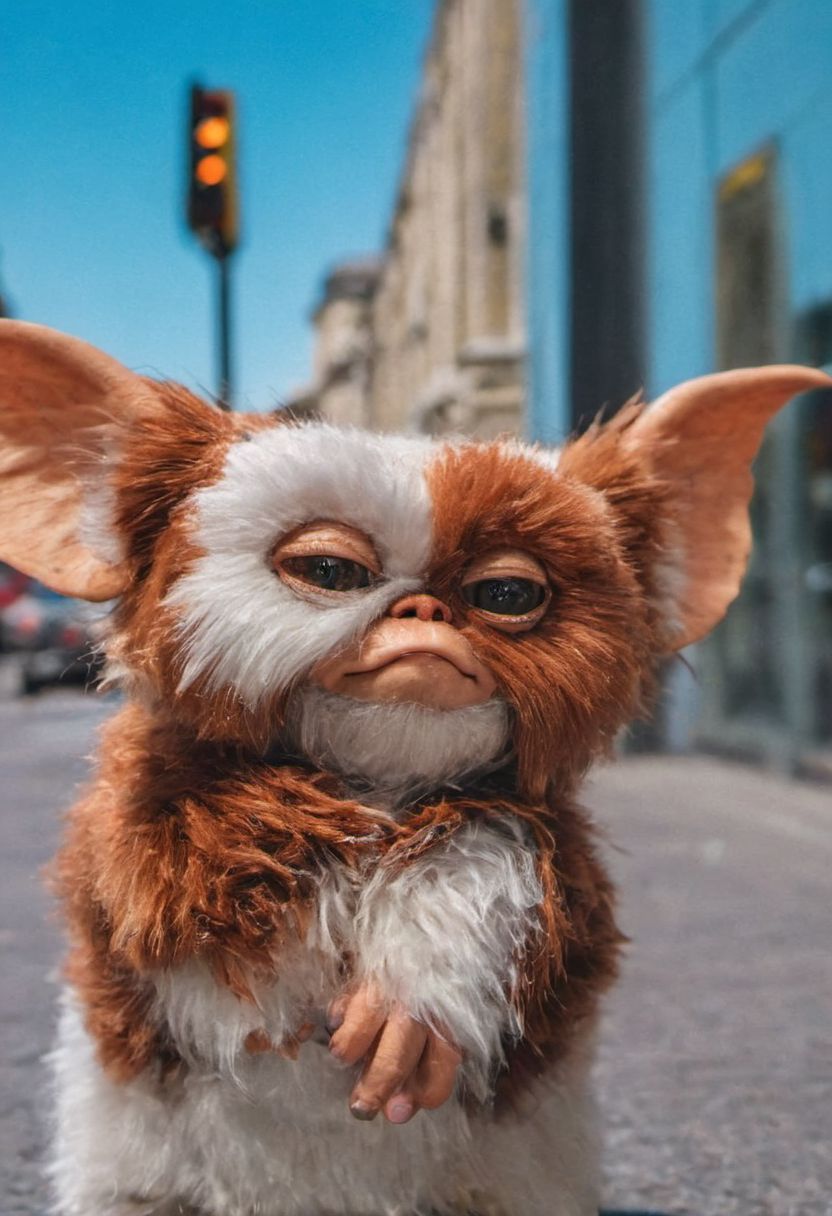 (#giz#:1.0), amazing world, vivid colors, detailed , portrait in street of city,furry,cute,hiperrealistic, 35mm, detailed, highlyquality, masterpiece, award-winningphotography, fine-tuning, 8k,( ultrarealist photography :1.3)
