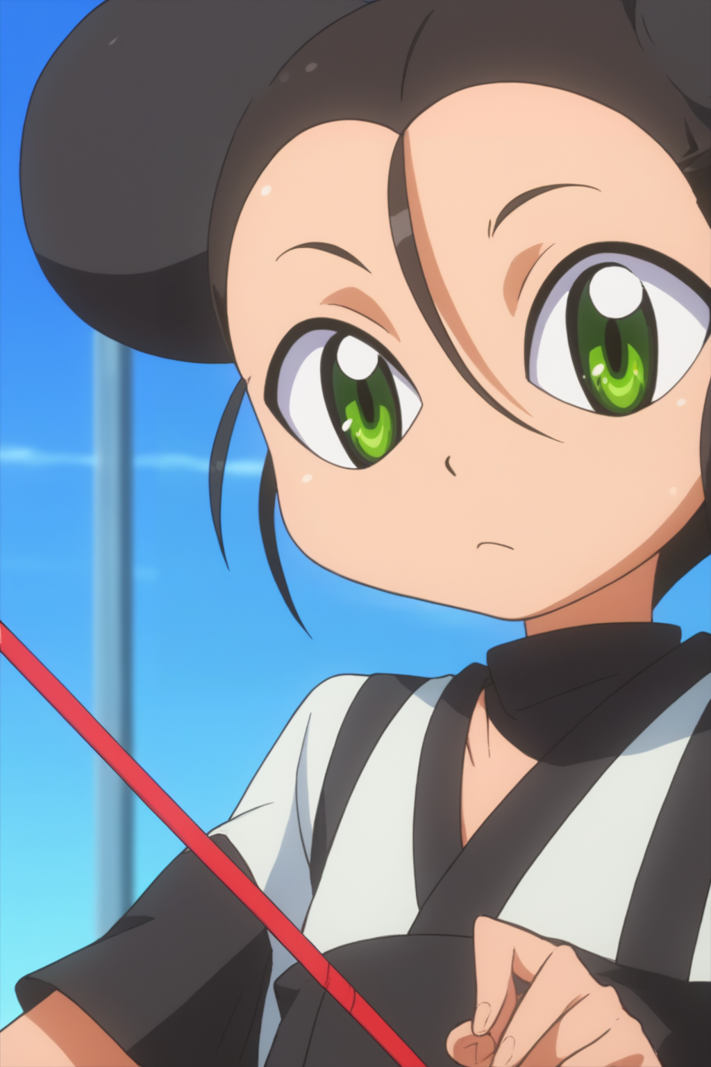 rating_safe, score_10, score_8_up, score_7_up, score_6_up, uncensored, anime screencap, flat shadows BREAK maya, upper body, perfect composition, perspective, detailer background
