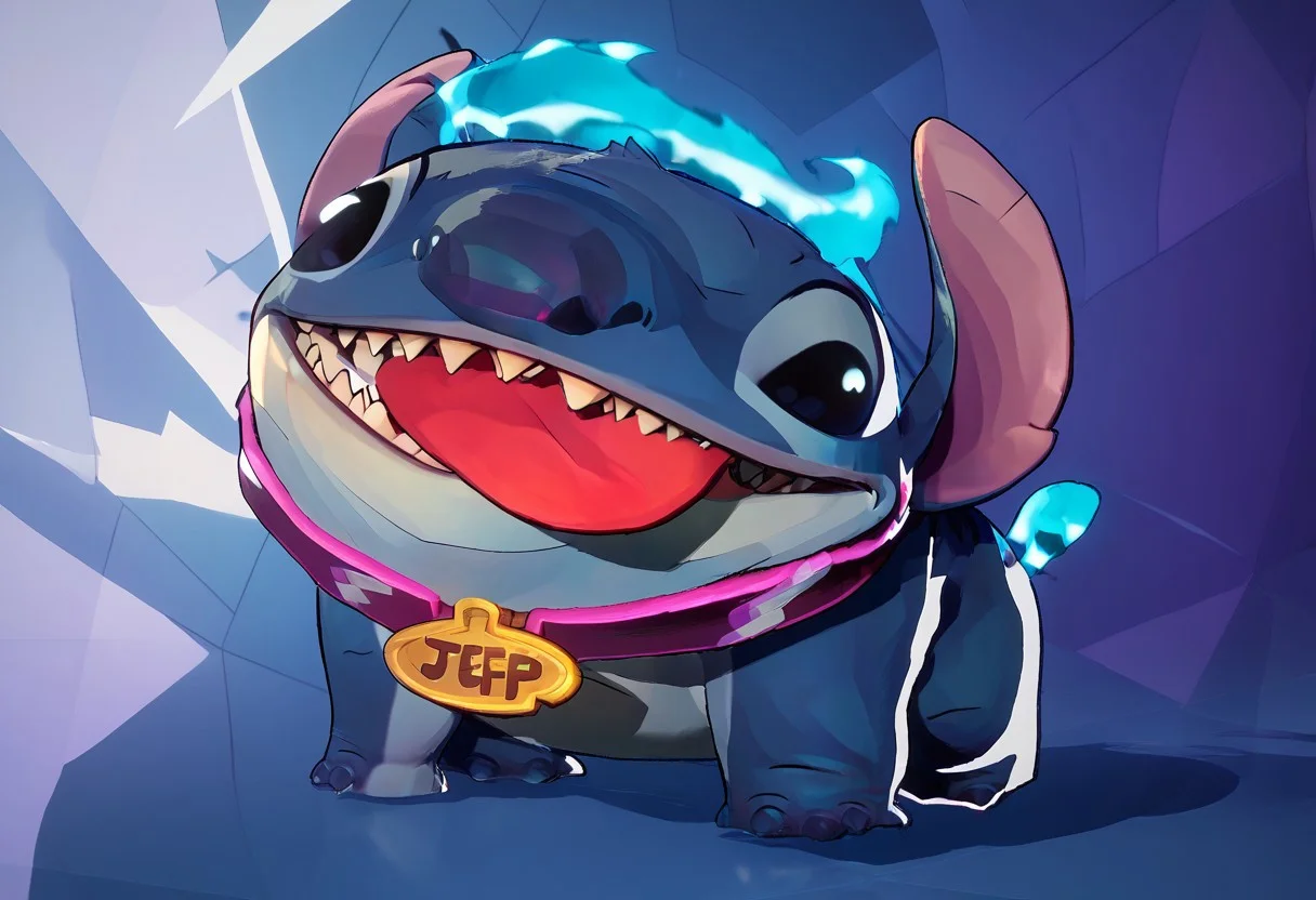 score_9, score_8_up, score_7_up, score_6_up, 1boy, st1tch, black eyes, furry, stitch, experiment 626, fighting stance, looking at viewer, cowboy shot, smile, smirking, blue, blue glowing aura around stitch, MarvelRivals, <lora:AMarvelRivals_style:0.85>, cartoon, aura, dutch angle, <lora:HandFixer_pdxl_Incrs_v1:0.35>, handfixer, ng_deepnegative_v1_75t
BREAK
jeffs, collar, teeth, sharp teeth, black eyes, tail, tongue, Jeff and Stitch together, jeff and stitch fighting together, side by side, duo,