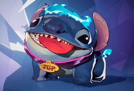 score_9, score_8_up, score_7_up, score_6_up, 1boy, st1tch, black eyes, furry, stitch, experiment 626, fighting stance, looking at viewer, cowboy shot, smile, smirking, blue, blue glowing aura around stitch, MarvelRivals, <lora:AMarvelRivals_style:0.85>, cartoon, aura, dutch angle, <lora:HandFixer_pdxl_Incrs_v1:0.35>, handfixer, ng_deepnegative_v1_75t
BREAK
jeffs, collar, teeth, sharp teeth, black eyes, tail, tongue, Jeff and Stitch together, jeff and stitch fighting together, side by side, duo,