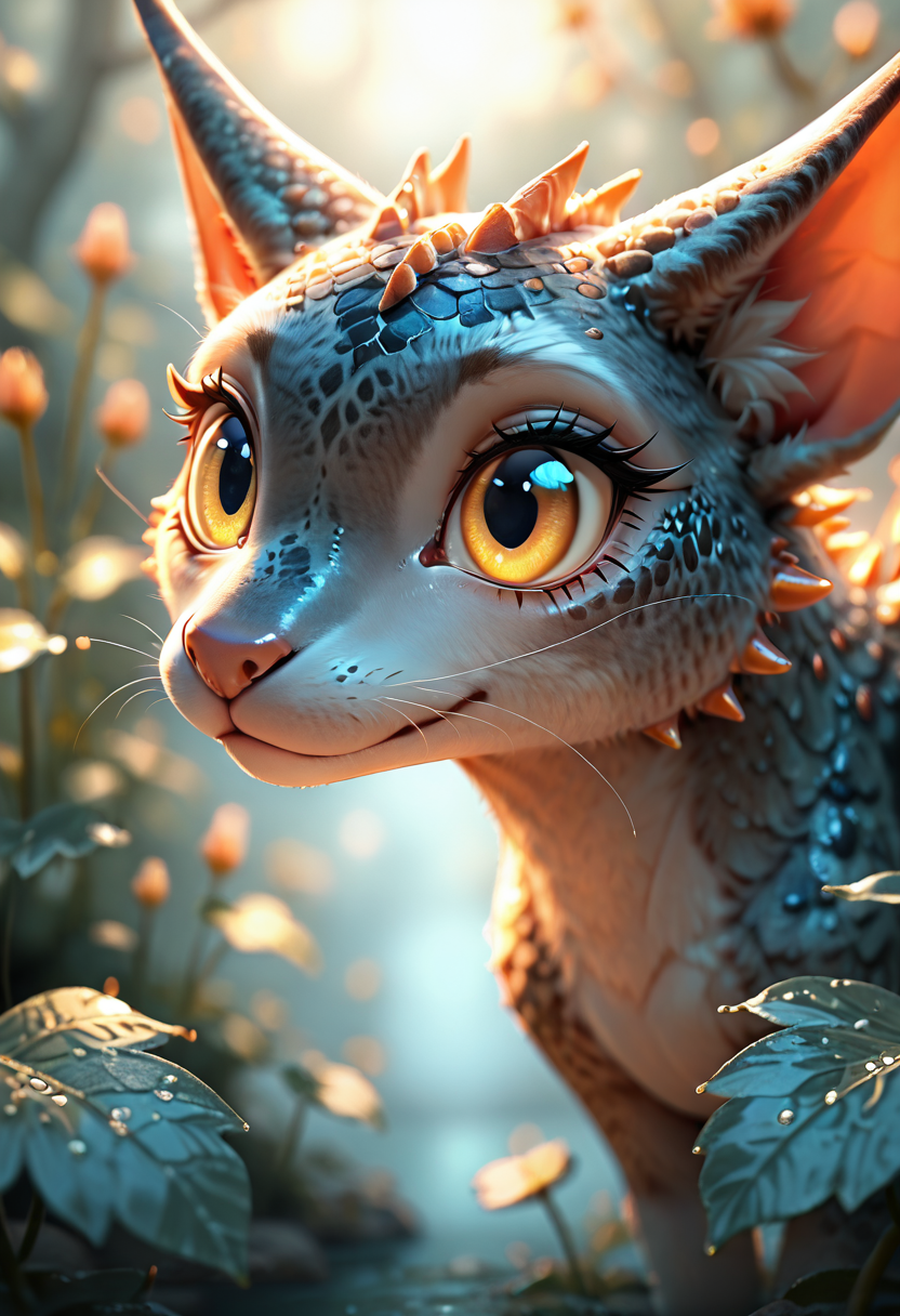 masterpiece, best quality, 1girl, solo, eyelashes, (beautiful eyes),    DracoCat,  depth of field, blurry background, animal, from above, partially submerged, animal focus,  ,<lora:DracoCatIXL:1.0>,