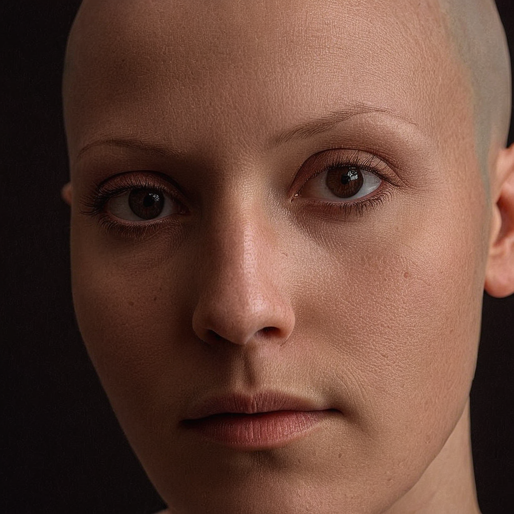 cinematic film still of  <lora:skin texture style v4:0.9> very detailed skin pore perfection
A cinematic skin texture style still image of a woman with a bald head and a shaved head, detailed wrinkles, skin tags, perfect skin tone color, stretch marks, hyperrealism, realism, unrealengine, realistic, detailed skin pore, film still, still photography style, sharp style, detailed style, perfect style, perfection style, Kodak film skin color tone style, fujifilm skin tone color style, professional photography style, skin textured, skin texture style, perfect face, perfect mouth, perfect nose, perfect lips, perfect eyes, perfect ears, perfect skin, perfect skin pores, perfect body, perfect hair, very detailed skin pores, perfect skin texture style, solo, looking at viewer, simple background, 1boy, closed mouth, male focus, black eyes, black background, portrait, bald, close-up, photorealistic
, shallow depth of field, vignette, highly detailed, high budget, bokeh, cinemascope, moody, epic, gorgeous, film grain, grainy