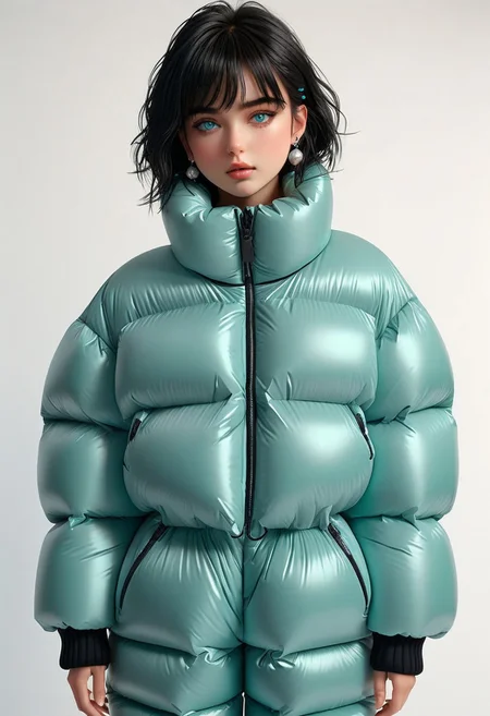 ((((down padded coat)))), ((((puffer pants)))), ((((full body, standing)))), ((((very warm)))), ((((hot)))), indoors, ((((sweating profusely)))), ((((sweat)))), ((((sweatdrop)))) masterpiece, best quality, (((masterpiece, illustration))), (super_detailed, 8k wallpaper, hyper_detailed, ultra_detailed, beautiful_and_delicate, intricate details), (girl, solo,small_girl, small_face), (medium_black_hair, bangs pinned back , single_side_earring) , (disheveled_hair, beautiful_detailed_hands ) , (beautiful_detailed_aqua_eyes), (deepen contour, depth of field, chromatic_aberration, dynamic_light, dynamic_shadow, perfect lumination), padded cuffs, padded collar, Thick padded cuffs, Thick padded collar, <lora:Collar-SDXL:0.6>, <lora:Cuffs-SDXL:0.6>, <lora:Puffer_Jacket_and_Down_Jacket_-_Extra_Puffy_Jackets:0.4>, <lora:snowpants_v1:0.4>, <lora:detailed_notrigger:1>