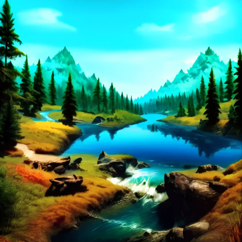 score_9, score_8_up, score_7_up, score_6_up, score_5_up, score_4_up,
<lora:SkyrimLandscapes_Pony:0.8>,
skyrimlandscapes, score_9, no humans, tree, scenery, sky, outdoors, day, nature, water, blue sky, cloud, forest, river, mountain, landscape