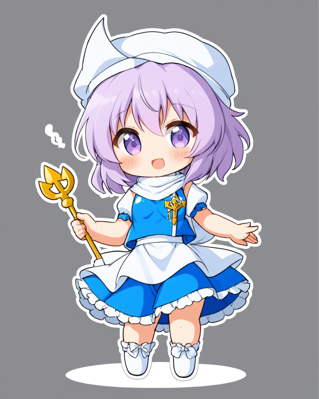 letty whiterock,1girl, trident, solo, white_scarf, hat, open_mouth, transparent_background, bloomers, blush_stickers, style_parody, skirt, chibi, full_body, apron
<lora:letty_whiterock_image2226_2023-12-17-000010:1>,star-shaped_pupils,symbol-shaped_pupils,. gorgeous,key visual, vibrant, studio anime,award-winning, professional, highly detailed,high budget, cinemascope