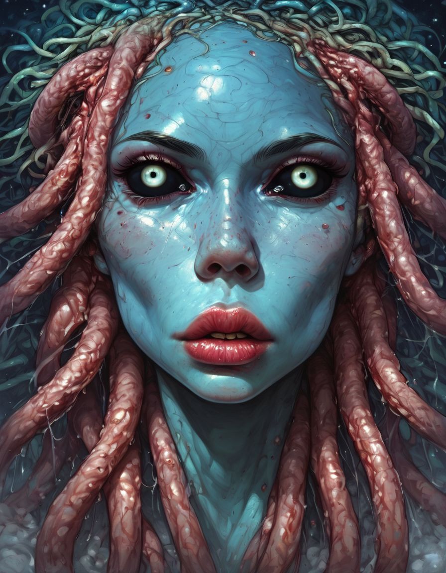 score_9, score_8_up, score_7_up, score_6_up, Expressiveh, very aesthetic, highly detailed, intricate, g0thicPXL, d3t51l3dXLP, s1_dram, eyedetailxl, bettereyes, detailed_eyes, by boris valejjo, by serpieri, close-up portrait, solo female alien, tentacle hair, compound eyes, large eyes, tiny nose, puffy lips, colored skin, turquoise, prominent cheekbones, black sklera, <lora:Pony\cutesexyrobutts_style_xl_goofy.safetensors:0.5:0.5> <lora:Pony\Concept Art Twilight Style SDXL_LoRA_Pony Diffusion V6 XL.safetensors:0.35000000000000003:0.35000000000000003> <lora:Pony\Boris_Valejjo_Style-000003.safetensors:0.7000000000000001:0.7000000000000001> <lora:Pony\S1_Dramatic_Lighting_v2.safetensors:0.3:0.3> <lora:Pony\d3t41l3dXLP.safetensors:0.7000000000000001:0.7000000000000001> <lora:Pony\Concept_Eye_Detail_-_Pony-000001.safetensors:0.6:0.6> <lora:SDXL\mkXLlokr8f-000186.safetensors:0.6:0.6> <lora:Pony\Expressive_H-000001.safetensors:1.0:1.0>