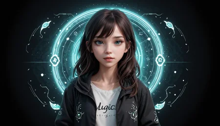 <lora:testcyber-000002:1> hud, graphic, elements, <lora:11111:0.8> girl, style magical | Luci888
