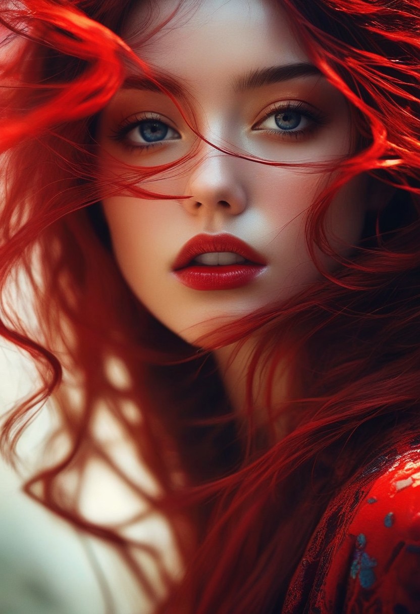 (Soft Lighting Photography by Mimoza Veliu and Mario Giacomelli:1.2),Close-up face, mysterious silhouette of an exotic girl in worn down clothing, red cosmetic over face, goddess, alluring, by Minjae Lee, Carne Griffiths, Emily Kell, Steve McCurry, Geoffroy Thoorens, Aaron Horkey, Jordan Grimmer, Greg Rutkowski, amazing depth, double exposure, surreal, geometric patterns, intricately detailed, bokeh, perfect balanced, deep fine borders, artistic photorealism , smooth, great masterwork by Suiras <lora:add-detail-xl:2> <lora:Double_Exposure:0.5>