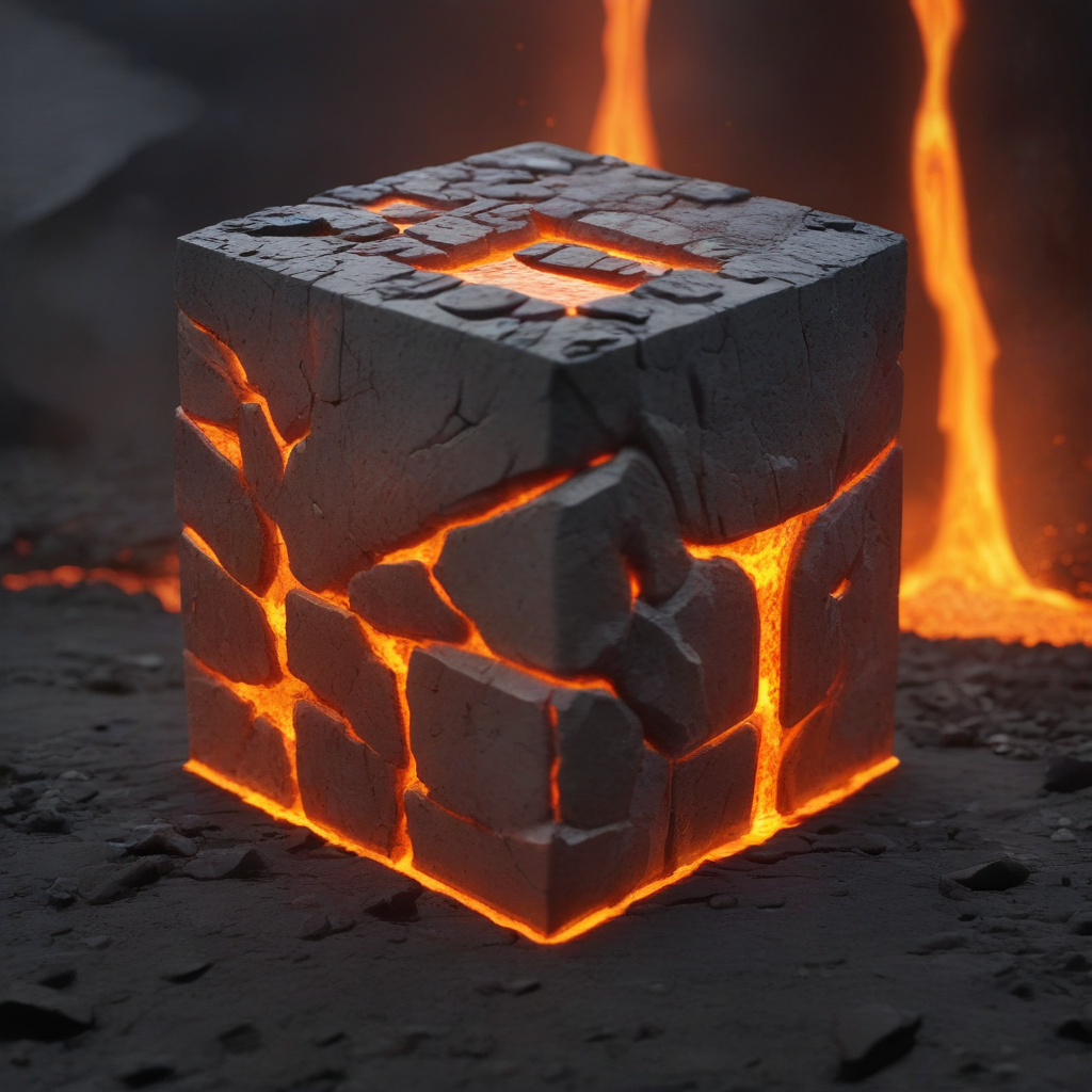 a cube, lava, magma, molten rock, glowing
 <lora:magma_12_lbw_2:1.6>