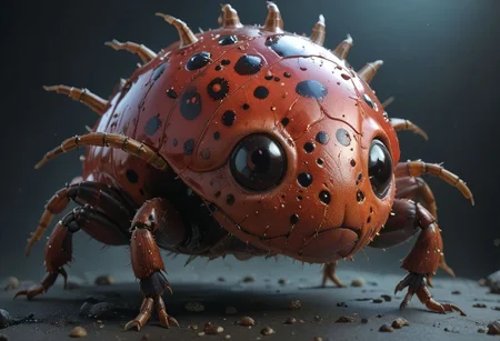 cinematic, ladybug chonkasaurus, scifi, raytracing, HD, 4k, floating energy, night, dark, flesh color, (energy effects:1.3), <lora:chonkasaurus-000003:1>, <lora:add-detail-xl:2>