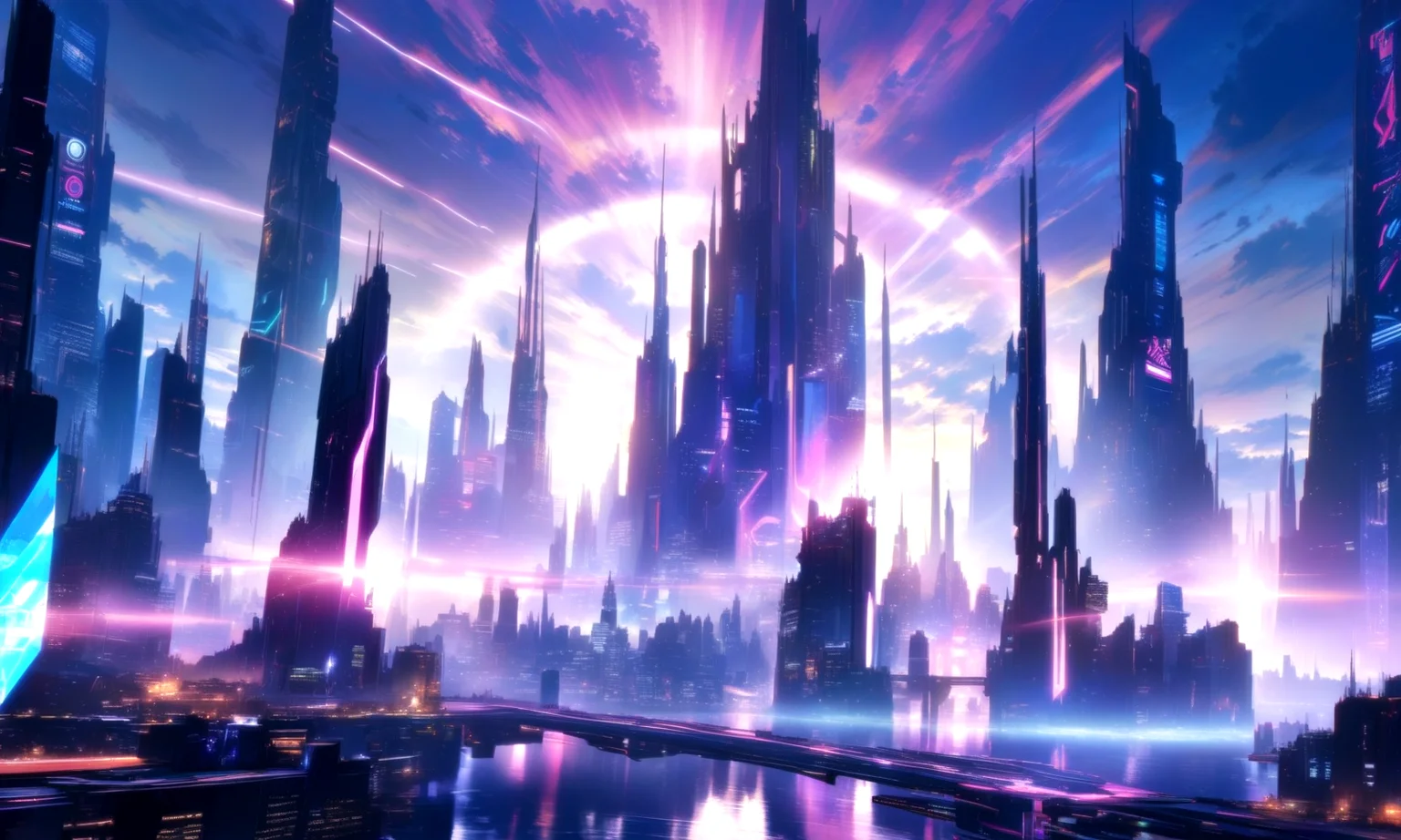score_9, score_8_up, score_7_up,
<lora:Cyberpunk_Architecture_(Architecture)_(SDXL)_(AD):1> Cyberpunk Architecture, monumental architecture, architecture, city, cityscape, scenery, building, skyscraper, future, scifi, science fiction, cyberpunk, city skyline,
8K, In'ei, chiaroscuro, rim lighting, perfect depth of field shot, beautiful, sharp focus, crisp details, subsurface scattering and reflections, god rays, ray tracing,
photographic anime clouds, photographic realism, buildings, skyscrapers, metropolis, 8K CGI render, science fiction masterpiece,
BREAK zPDXL, zPDXLxxx, <lora:sdxl_lightning_8step_lora:0.4> <lora:detailed_notrigger:0.5>