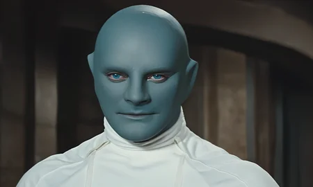 <lora:Fantomas_SDXL:0.8> fantomas, a bald hairless beardless cool manly muscular lean attractive handsome man with blue eyes, strong jawline, even pupils and smooth skin wearing white clothes, black leather gloves and a (((blue full-head mask))), interior, best quality, best resolution, extremely detailed, detailed face, detailed eyes, masterpiece, crisp focus, 4k, detailxl, eyedetailpxl