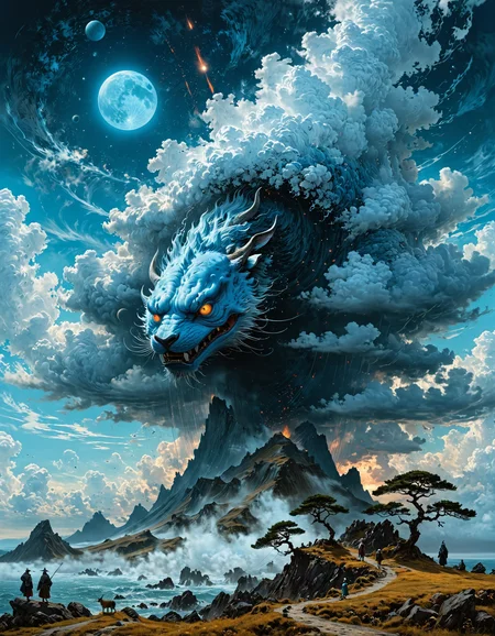 high quality, highly detailed, intricate illustration that draws inspiration from the artistic styles of Hieronymus Bosch, Katsushika Hokusai, and ZdzisÅaw BeksiÅski, The theme revolves around a surreal dreamscape where mythical creatures coexist with cosmic elements, creating a captivating blend of the fantastical and otherworldly, The color palette reflects Bosch's enigmatic use of dark, earthy tones, combined with Hokusai's mastery of vibrant blues and BeksiÅski's haunting, ethereal shades, This collaborative masterpiece would take viewers on a visual journey through a realm where the boundaries between dreams and reality blur, inviting them to explore the intricate details of a fantastical narrative that unfolds in a surreal and cosmic dreamscape, by VelvetS, awesome full color,
OverallDetailXL <lora:MJ52:0.3> <lora:EpicF4nta5yXL:0.7> <lora:Jugg_XL_Cinematic_Beasts:0.6>