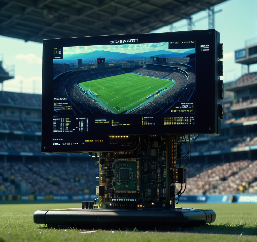 mboard artstyle,   sports stadium, Braveheart (1995), Florence, Italy  <lora:Motherboard artstyle - trigger is mboard artstyle:1>