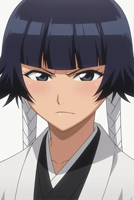 <lora:Soi_Fon:0.7>,  Soi Fon, white background, upper body,