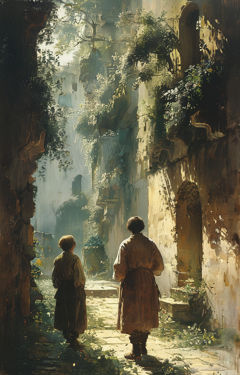 masterpiece,best quality,<lora:tbh299-sdxl:0.9>,illustration,style of Carl Spitzweg decaying peonies
