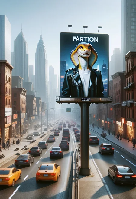 score_9, score_8_up, score_7_up, b1llb0ard, sign, BREAK
(1girl, solo, anthro snake girl), (leather boot:1.3), BREAK
cars, traffic, buildings, city