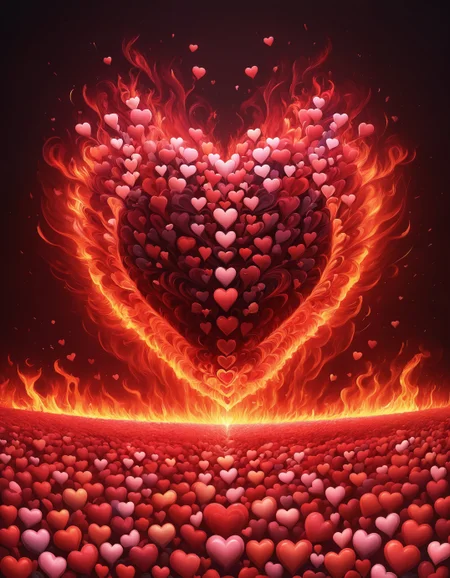 amazing award winning photo of a fire made out of hearts as zavy-hrtfl