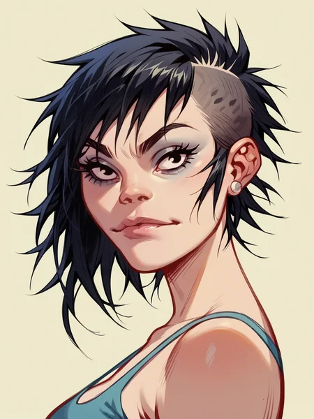 score_9, score_8_up, score_7_up, score_6_up, score_5_up, <lora:H3wl3ttXLP:1> h3wl3tt, 1girl, black hair,