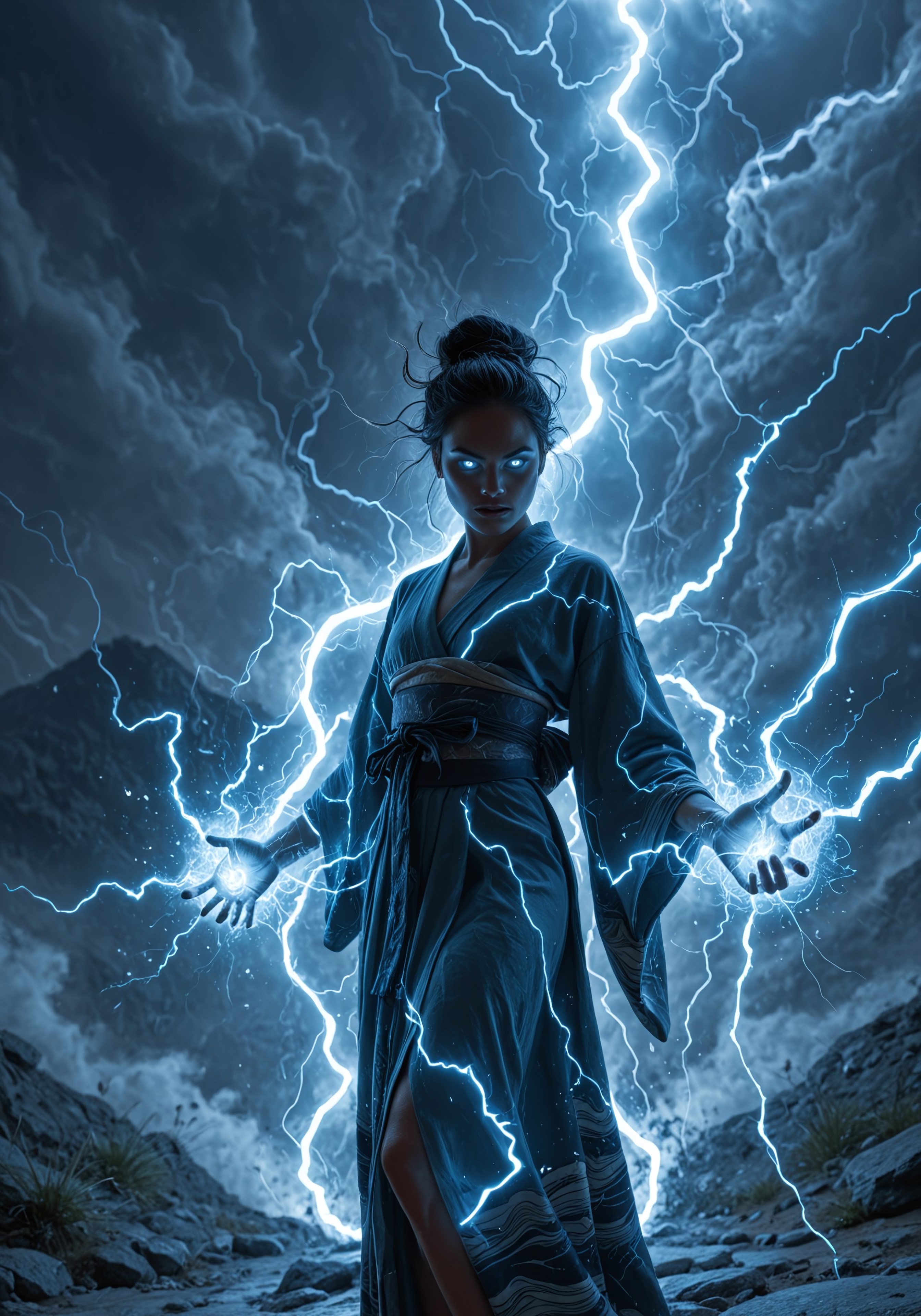 (((ultra detailed, masterpiece, high quality, pretty )))
, 
((( Ligmagmb2, lightning magic, electricity, glowing, lightning, powerful, Blue theme, glowing eyes, blue eyes, )))
,
((( 1girl, solo, kimono, elegant  ))
,
((( )))
,
((( , ))
,
((( )))
,
((( )))
,
(((  )))