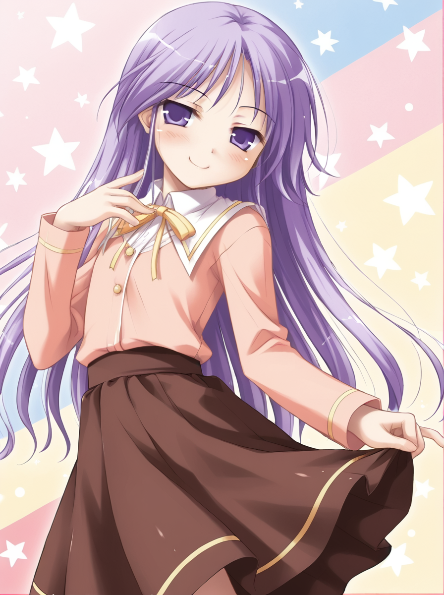 detailed background, shiny skin, posing, rating safe, 
<lora:watajun.pony:1>,
watajun, 
half-closed eyes, smug, holding skirts,