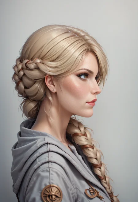 score_9, score_8_up, score_7_up, source_anime, BREAK solo, 1 girl, <lora:ciriWitcher4Pony:1>,cw4, portrait ,profile , portrait, , braid over the shoulder