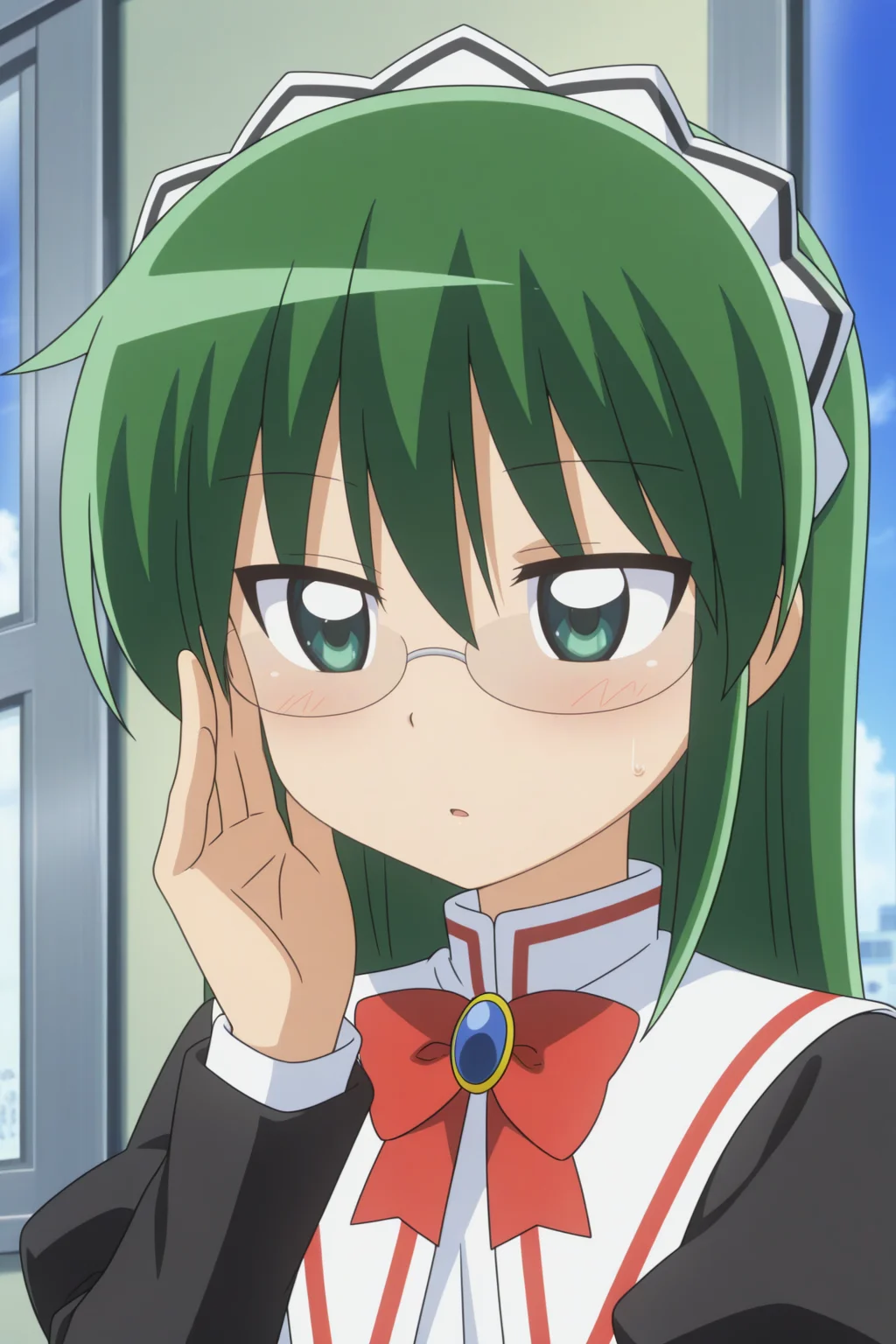 Saki Kijima, glasses, newest <lora:Hayate_no_Gotoku_-_Saki_Kijima_-_illustrious_s2:0.8>