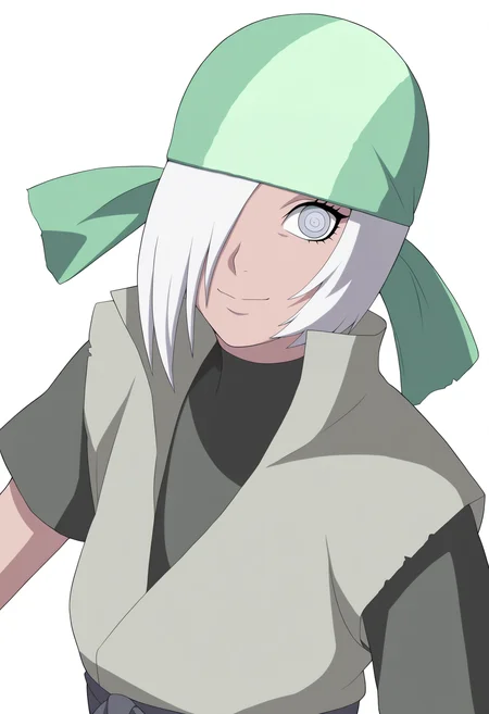 best quality, amazing quality, very aesthetic, absurdres,
1girl, ryuzetsu, hair over one eye, grey eyes, white hair,
bandana, vest,
smile, upper body,
looking at viewer, solo, simple background, white background, <lora:RyuzetsuNoobXL_byKonan:1>