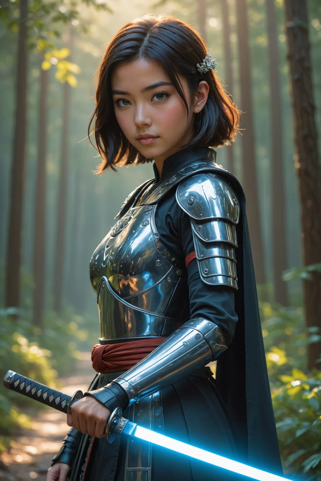 by (((Ilya Kuvshinov) and Jessica Rossier) and Phil Noto) and Hisui Sugiura, princess wielding a katana <lora:katana:0.35> , shallow depth of field