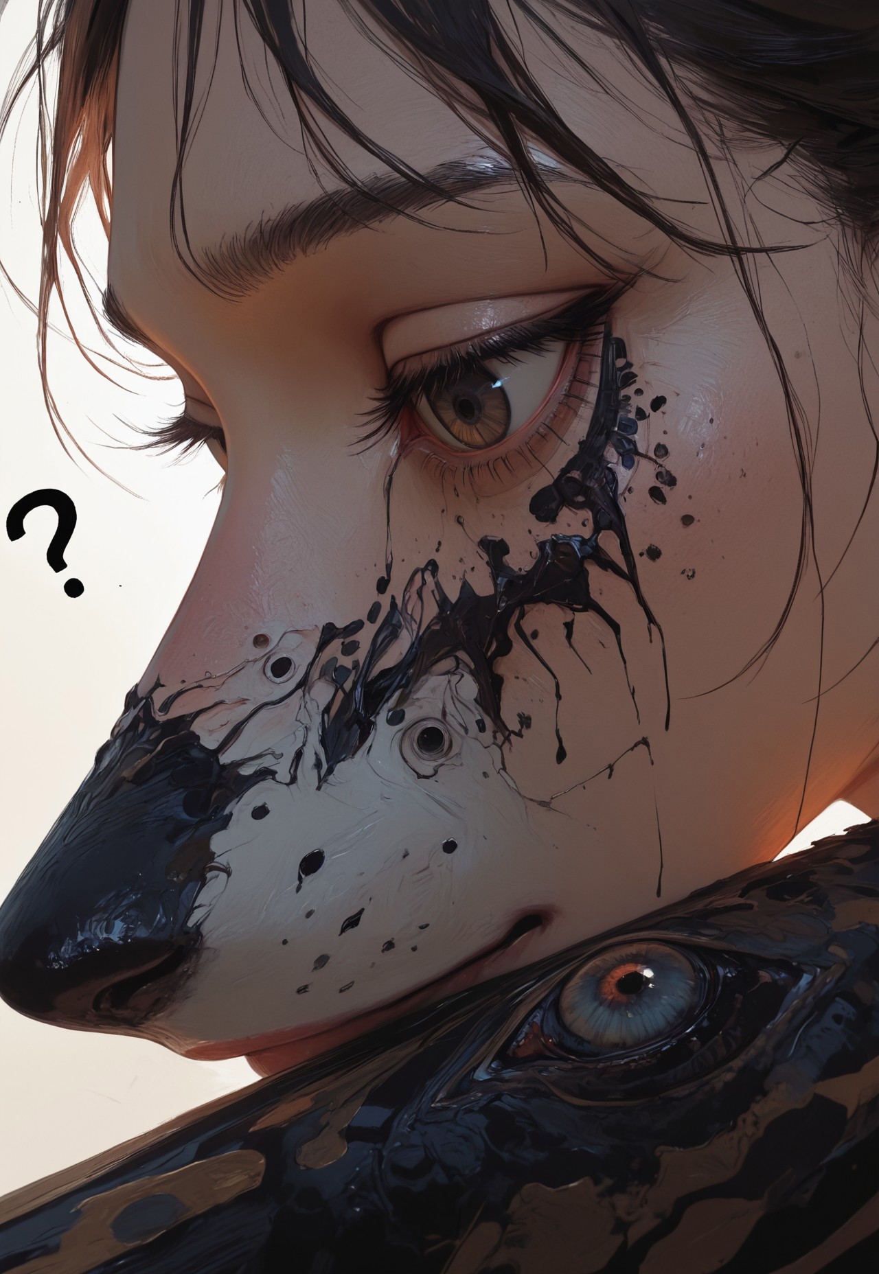 highres, very detailed, amazing quality, masterpiece,
very aesthetic, realistic,

(best quality, masterpiece:1.2), photorealistic, ultra high res, front lighting, intricate detail, Exquisite details and textures, abstract, motion blur, low camera angle, (detailed eyes:1) really?, impeccably, captivating, impasto, creature, funny, hyperrealism