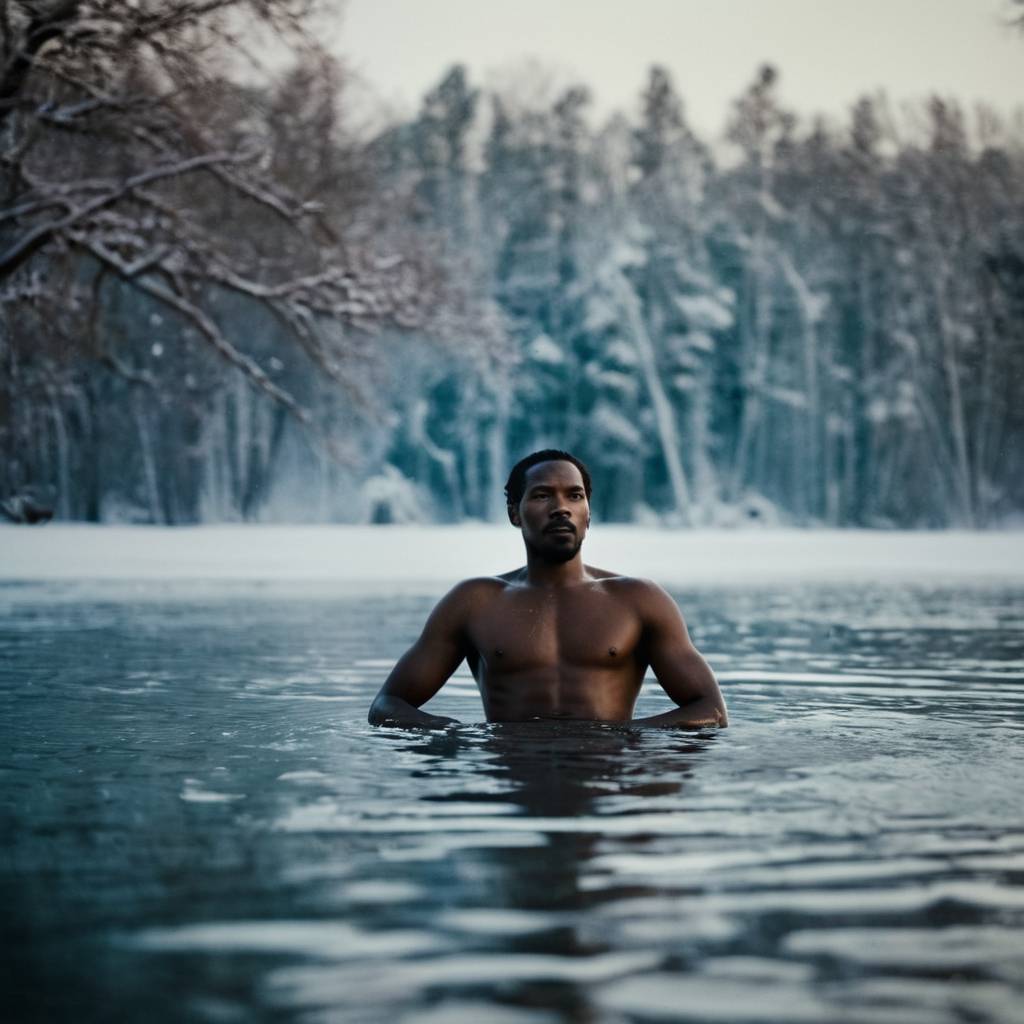 cinematic film still of <lora:detailed:0.2> 
<lora:perfection style:0.2>
<lora:Ron Fricke style:0.1>
 <lora:Django Unchained film style:0.8>
In 1858 a naked black man is swimming in a lake in the snow,solo,1boy,sitting,male focus,outdoors,water,tree,nature,scenery,reflection,lake , 1800's, western film style, Django Unchained film style, shallow depth of field, vignette, highly detailed, high budget, bokeh, cinemascope, moody, epic, gorgeous, film grain, grainy