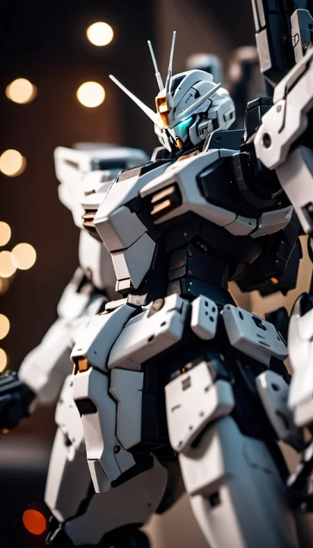 cinematic film still, (RRS:1.5), mecha taking aim, Beam rifle, shallow depth of field, vignette, highly detailed, high budget Hollywood movie, bokeh, cinemascope, moody, epic, gorgeous, film grain, grainy<lora:srdxl_v1f:0.4>