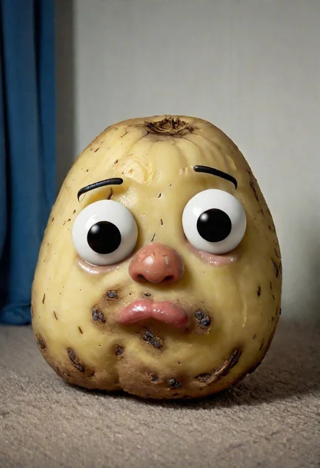 Cry potato in bedroom