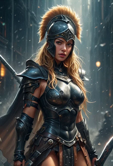 realistic photo,photorealistic,hyperrealistic,intricate details, (depth of field,bokeh:1.2), (she wears a full set sexy platemail armor:2), (midriff exposed:2), (full body portrait of an blonde 18 year old girl:2), show boobs, show pussy, show legs, ((show full body)), (full body in portrait:1.8), cute, adorable, perfect radiant skin, thin, slender, petite, small body, updo hairstyle, loose strands, light brown hair with highlights, (small breasts), small body, tight body, innocent, perfect face, beautiful face, bright radiant eyes, , long detailed eyelashes, perfect proportions, shy subtle smile, innocent expression, (Capture the essence of a very sexy dark black colored:2), ( sexy cyborg ninja amidst a swirling dust and electricity storm:2). they stand in a desolate, destroyed medieval trebuchet, . (vivid ethereal colors:1.6), ((((wielding a massive intricately designs long sword)))), (((action pose for combat))), ((very strong winds blowing)),
very detailed, cinematic film still, shallow depth of field, highly detailed, high budget, cinemascope, moody, epic, OverallDetail, gorgeous, RAW photo, photorealistic, candid camera, color graded cinematic, eye catchlights, atmospheric lighting, skin pores, imperfections, natural, shallow dof, action shot, spartan warrior, spartan armor, spartan helmet, plumed helmet, spiked spartan helmet, cloak, spear, shortsword