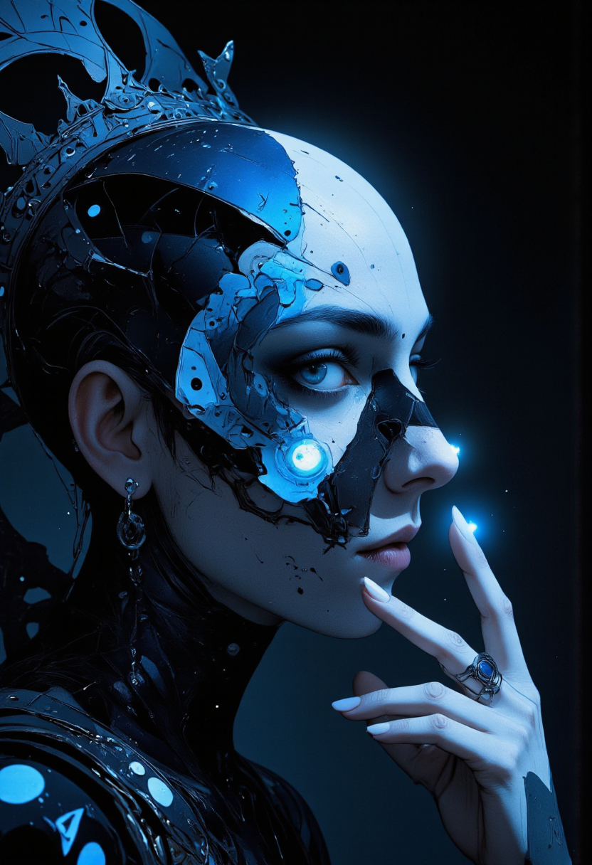 (A cinematic photography.:1.2)
Hypnagogic universal organism, mandible, finger, thangka, bauhaus, wrought iron, backlit blue, white light, vibrant colors, voronoi, photorealistic, lens flare, portrait, lower body, soft focus, styled by mikhail riabtsovski, similar to robert bevan, marco brambilla, philip jackson, mikko lagerstedt, marta bevacqua.