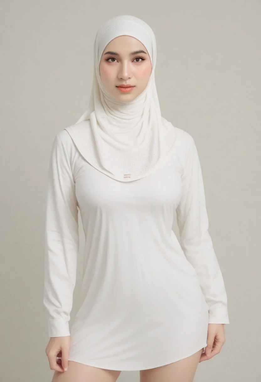 score_9, score_8_up, score_7_up, intricate design, highly detailed, realistic, young lady, sexy mole, 1girl, white ((hijab)), youthful, Indonesian mix Chinese, ((malay)) girl, 1girl, medium breasts,big naturals,saggy breasts, realistic, tight pink long shirt, detailed face, high quality, masterpiece, 1girl, extremely detailed face,emale beautiful white skin,high detailed skin, dark eyes,jawline,perfect hairline,full lips,black eyeshadow, very pale skin, blush, beautiful sexy women,toned, thighs, short, wide hips, flat stomach, huge breasts, horny face, standing, alternate pose, pose variation, pureerosface_v1, easynegative, Expressiveh, ng_deepnegative_v1_75t, eye catching, drab, spiral print, thighhighs, ng_deepnegative_v1_75t, easynegative, hand, Expressiveh