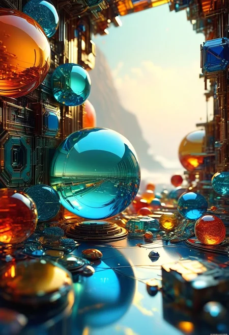 Style, Aesthetic, Background by: "harles Douglas Richardson and Mr Than and John Berkey Midjourney v6".
Subject: "Tesseract".
Life-like details.
Refined lines and and shapes.
Refined details on objects.
Sharp details.
Wide range of colors.
Many details everywhere.
Realistic soft shadows.
Low saturation colors.
Insane quality.
Insane resolution.
Insane details.
Masterpiece.
32k resolution.
OverallDetail.
perfecteyes.