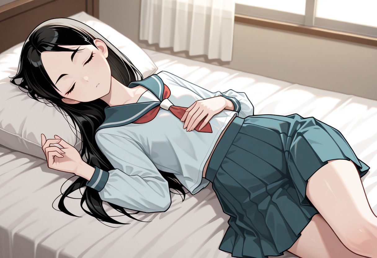 masterpiece, best quality, 32k, high resolution, absurdres, kitsu chiri, sleeping