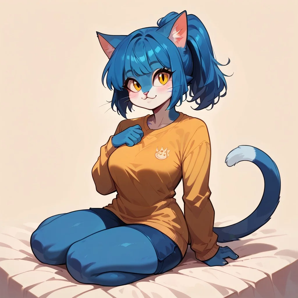 Audr3yC4t, blue anthro cat,