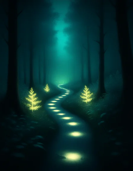 <lora:020_nvcmsdx_1:1> path through a forest nvcmsdx glow