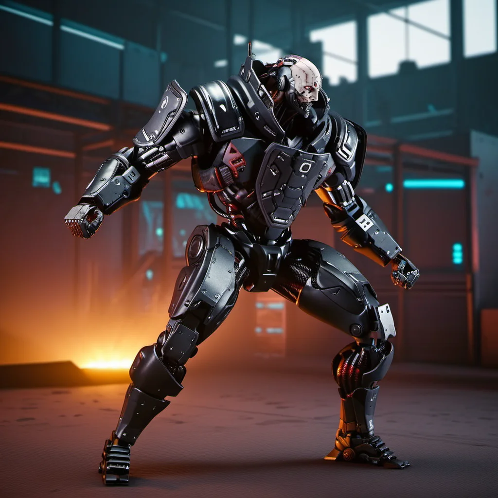 AdamSmasher1024, a robot, full body, fighting pose, cyberpunk background,  highly detailed, photography, ultra sharp, film, bokeh, professional, 64k    <lora:AdamSmasher1024-000375:0.7>